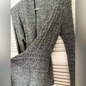 Gray sweater overcoat